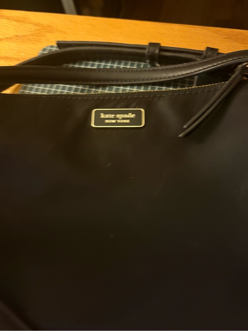 kate spade Black Crossbody Bag with Gold Logo adorable